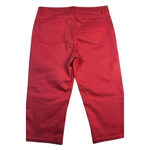 Talbots pedal pusher capri pants pink colored stretch sz 12 high rise casual - Picture 4 of 10